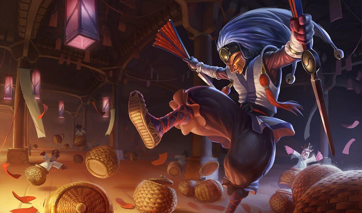 Masked Shaco splash art