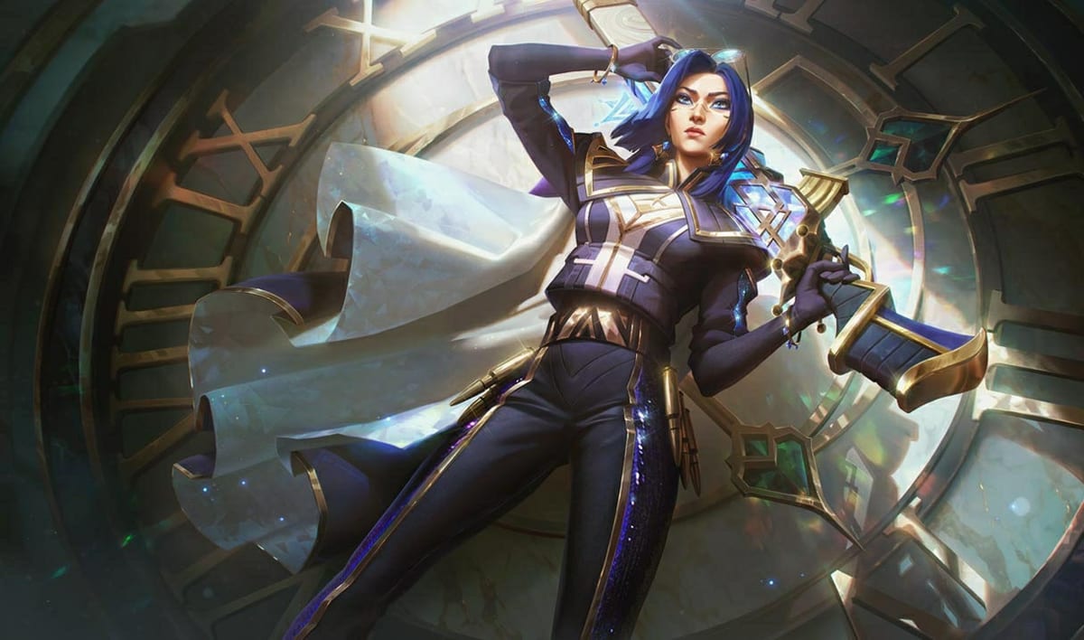 Prestige Arcane Commander Caitlyn splash art