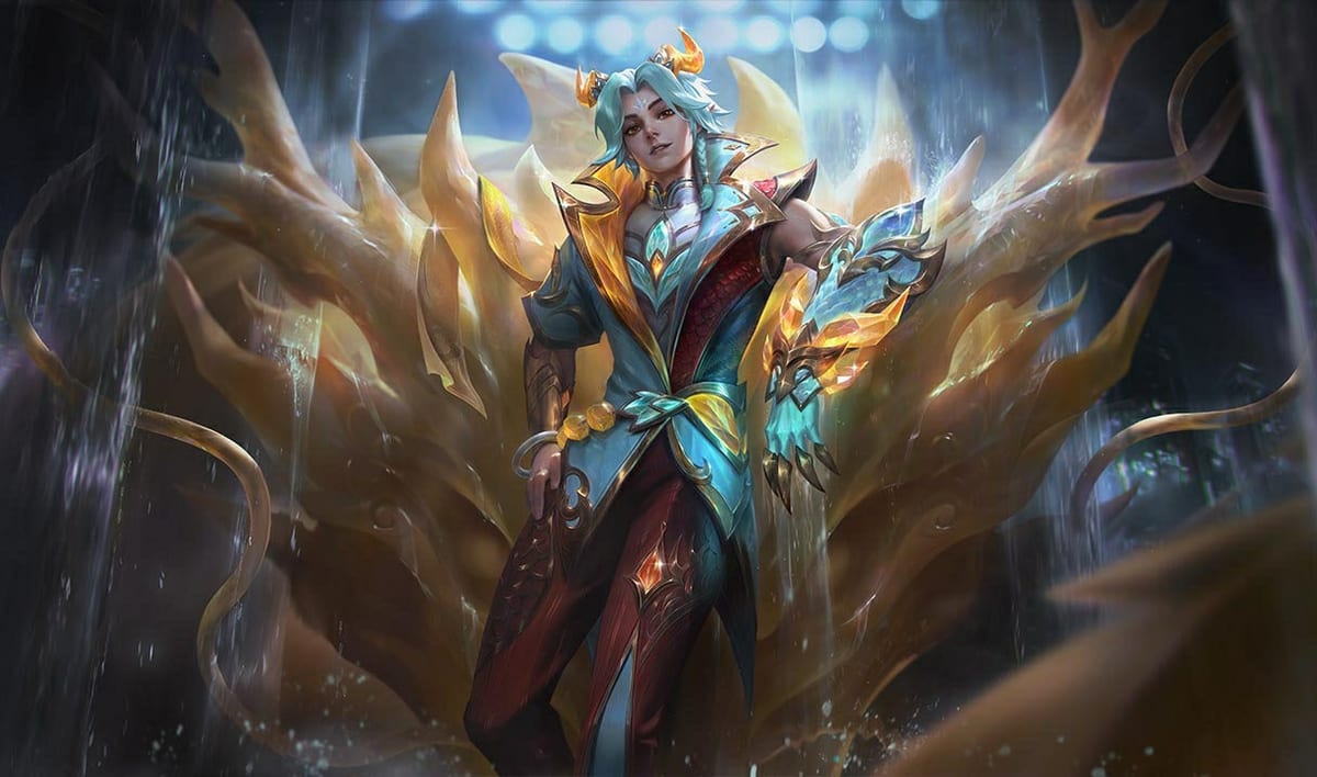 Prestige Heavenscale Ezreal Skin Prestige Heavenscale Ezreal splash art