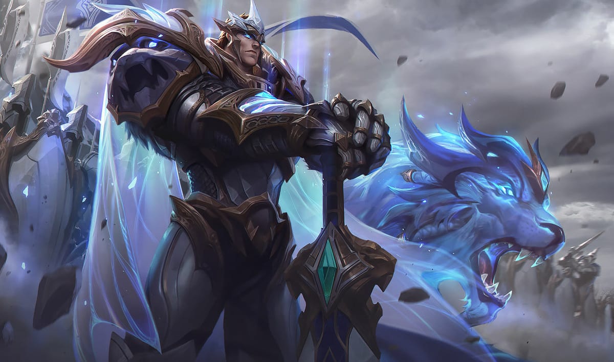 God-King Garen splash art banner