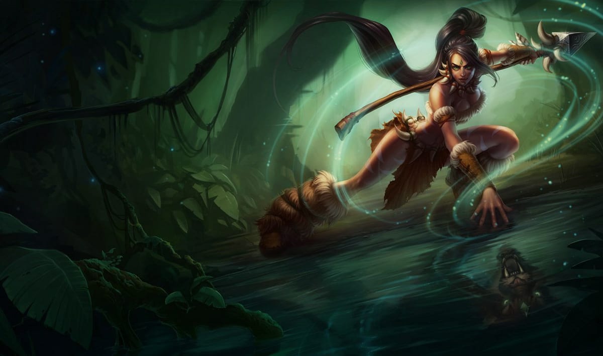 Nidalee, the Bestial Huntress, League of Legends champion splash art