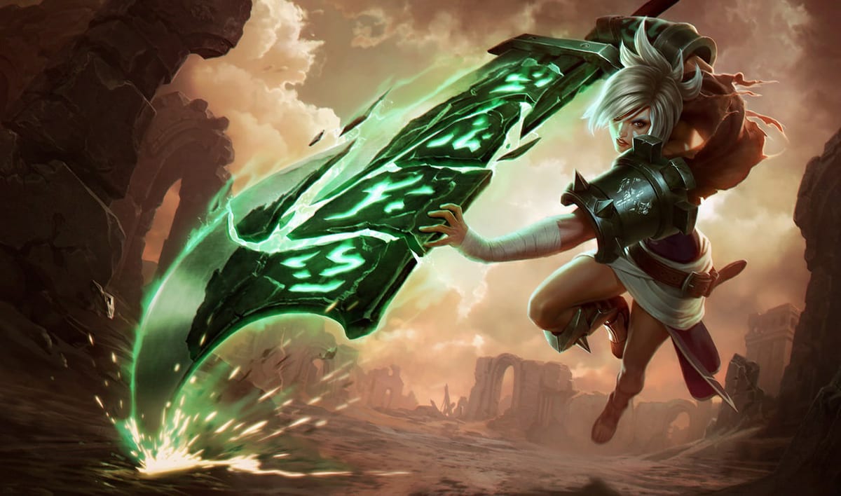 Riven, the Exile, League of Legends champion splash art
