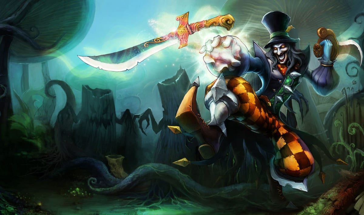 Mad Hatter Shaco splash art