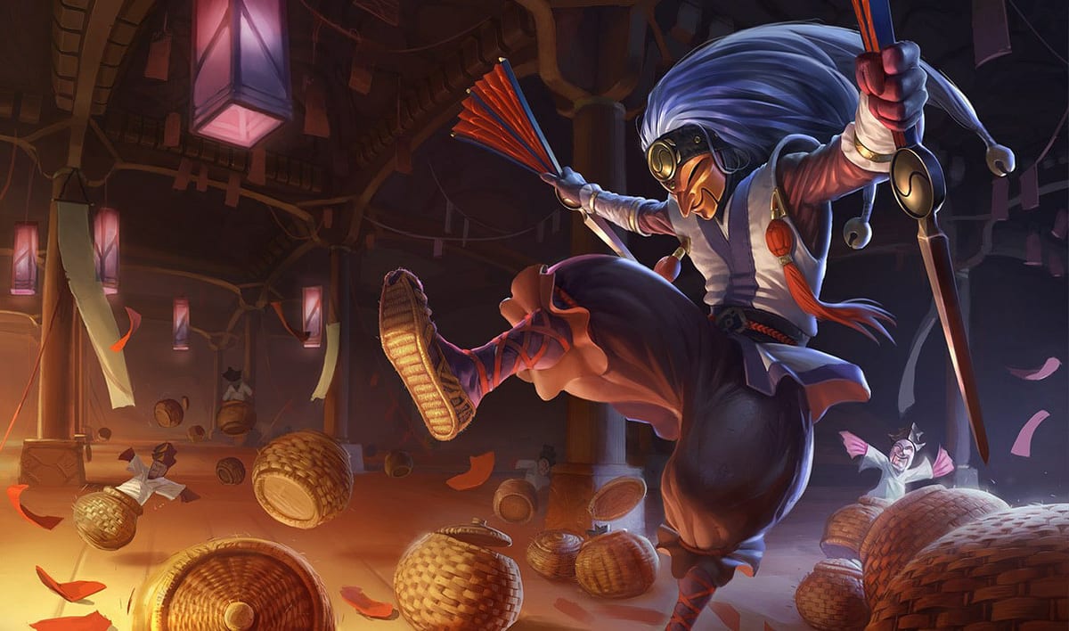 Masked Shaco splash art banner