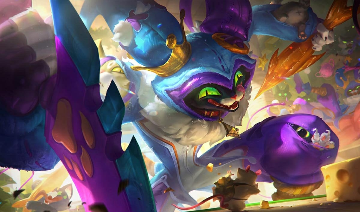 Cat-in-the-Box Shaco splash art
