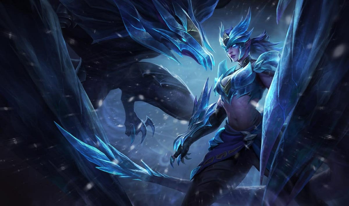Ice Drake Shyvana splash art banner