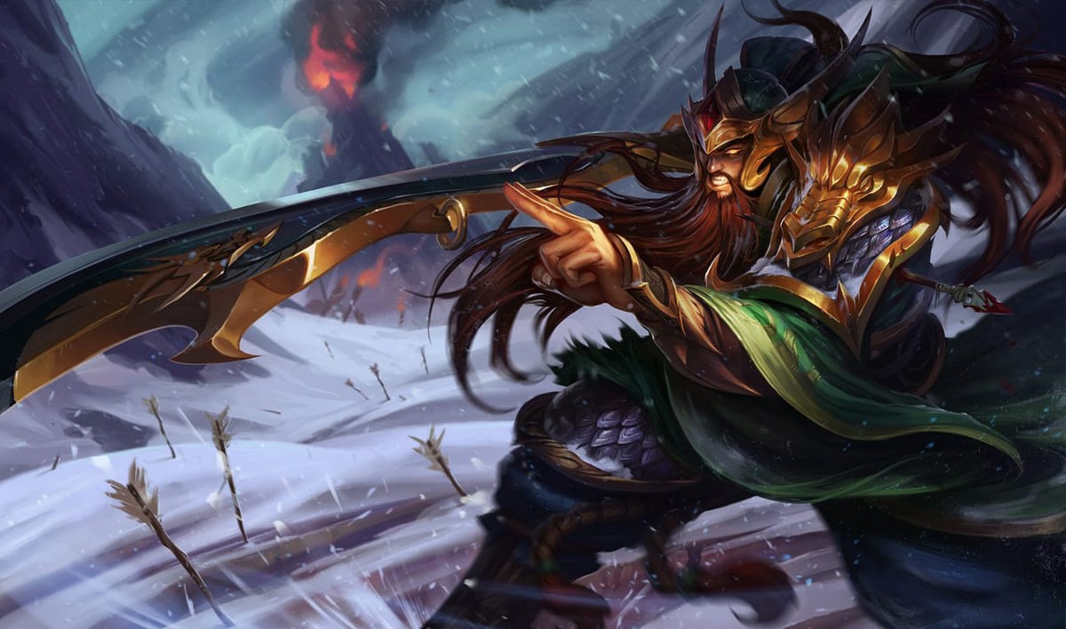 Warring Kingdoms Tryndamere splash art banner