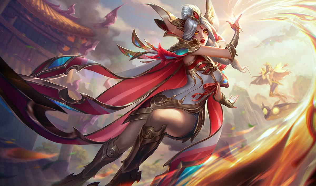 Prestige Brave Phoenix Xayah Prestige Brave Phoenix Xayah splash art