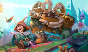 Papercraft Nunu and Willump splash art