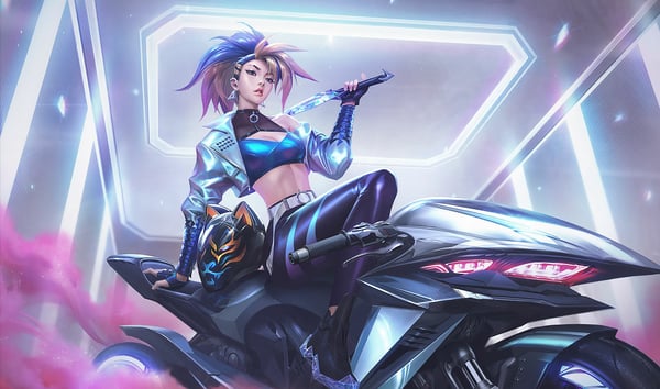 K/DA ALL OUT Akali splash art