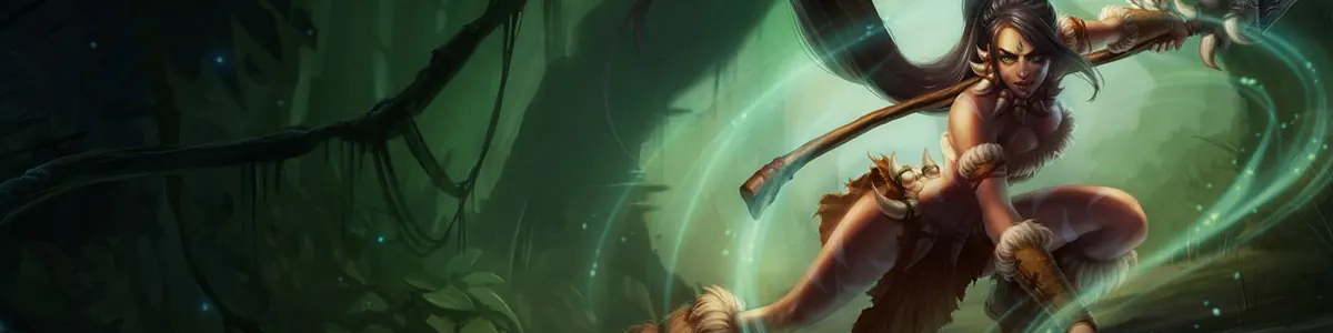 Nidalee splash art banner