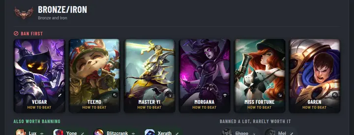 Bronze and Iron bans on the ban list